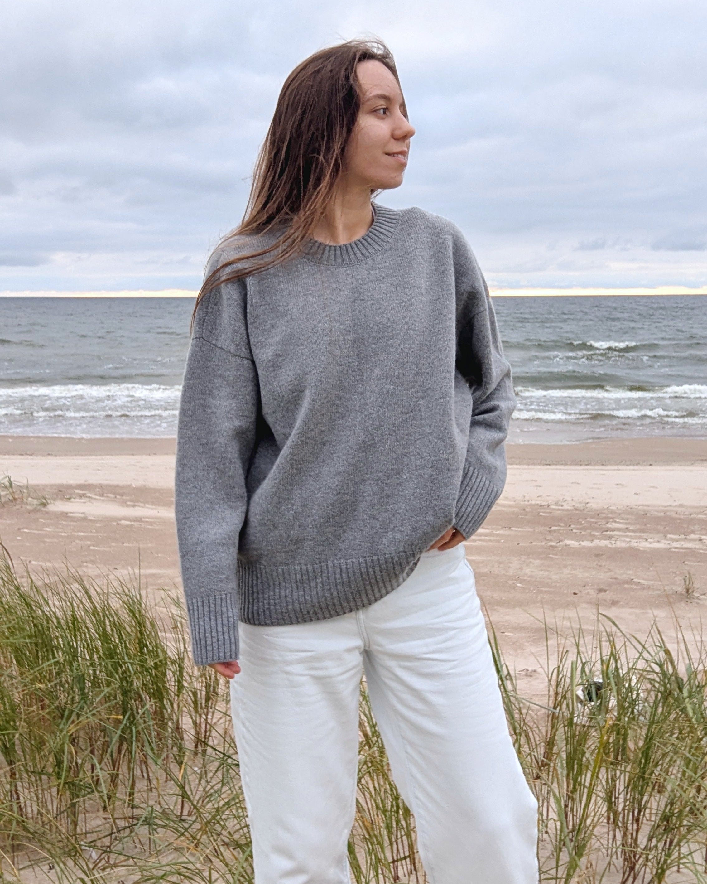 Grey cashmere sweater