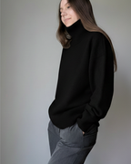 black cashmere sweater