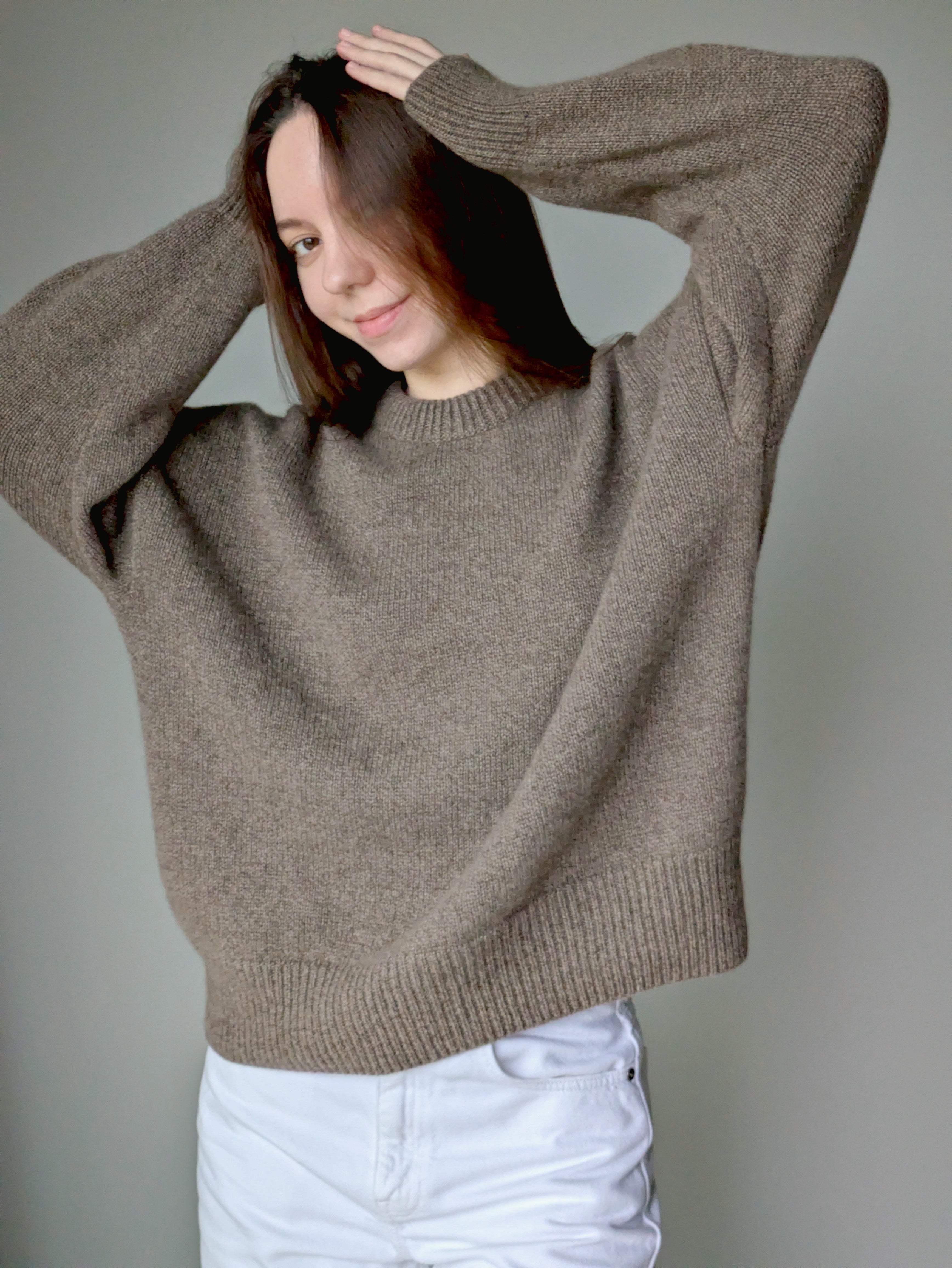 brown cashmere sweater women