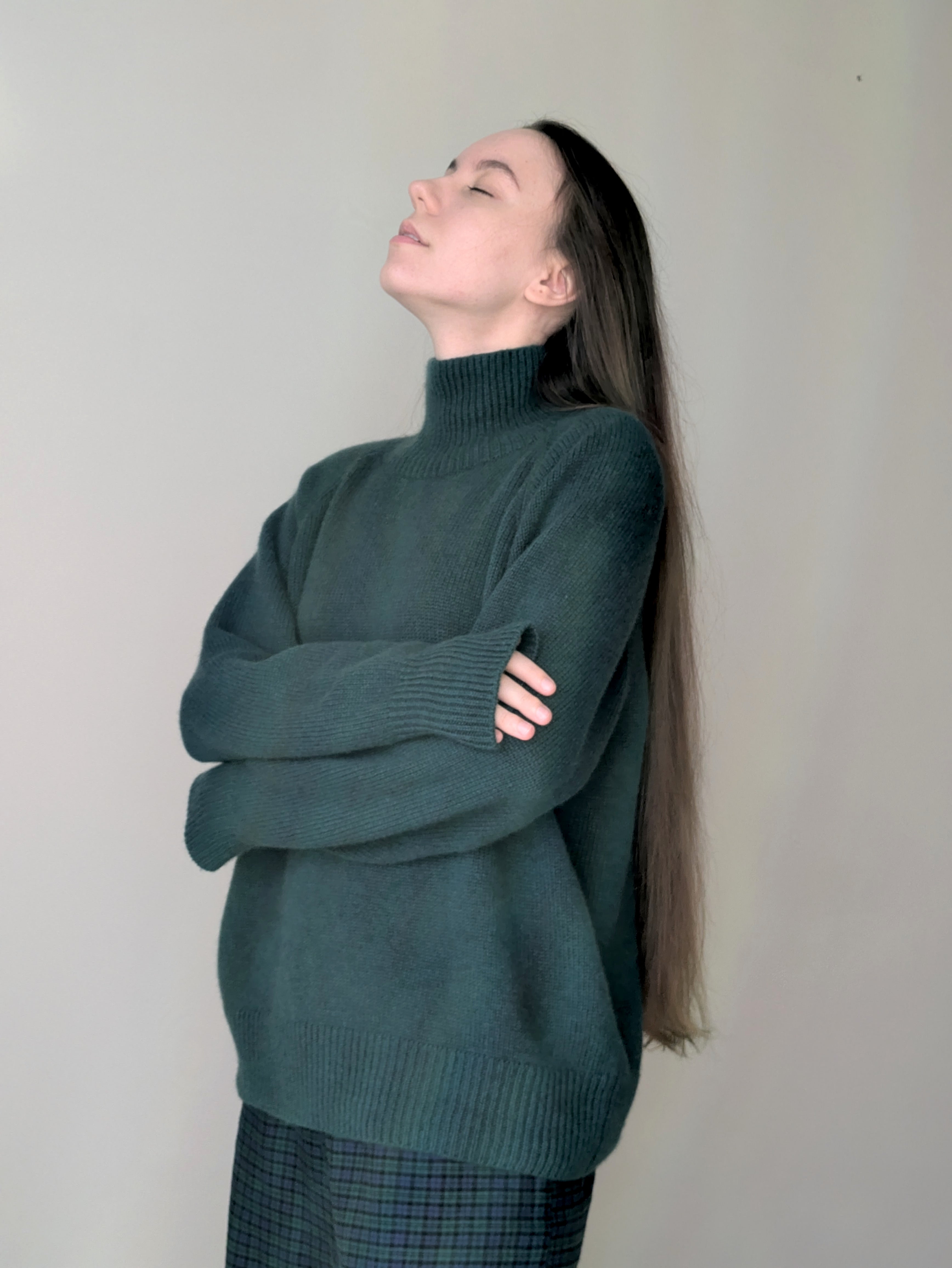 Pure Cashmere Sweater - Turtleneck Jumper