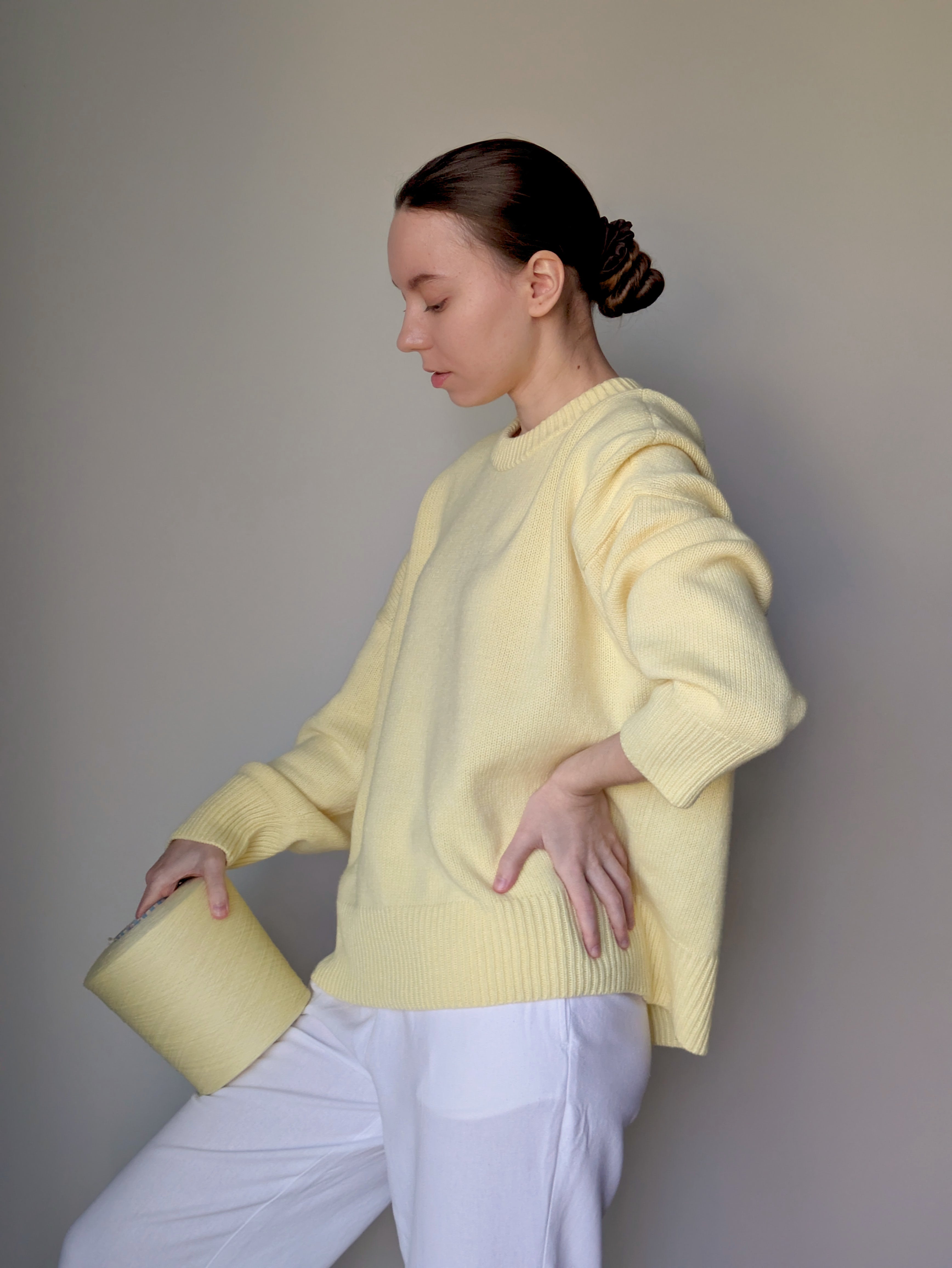 Yellow wool sweater