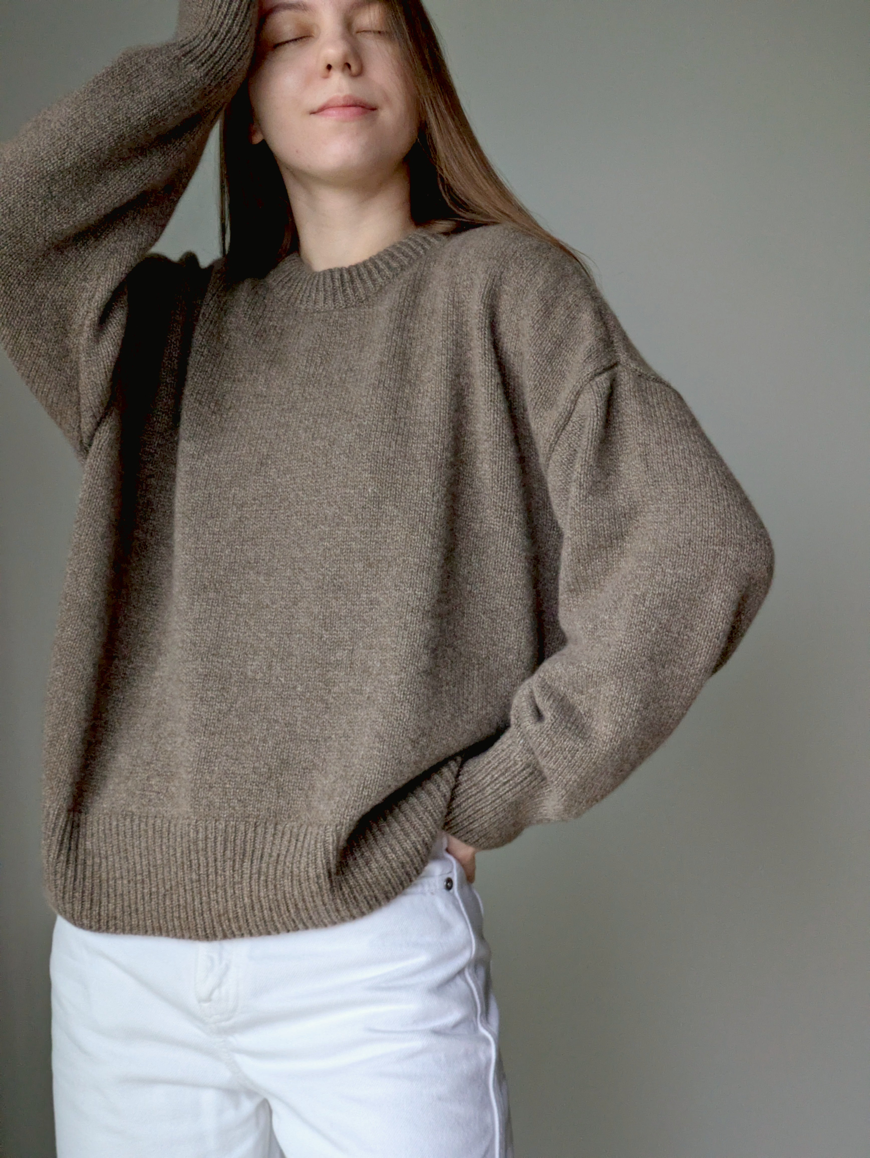 brown cashmere sweater women
