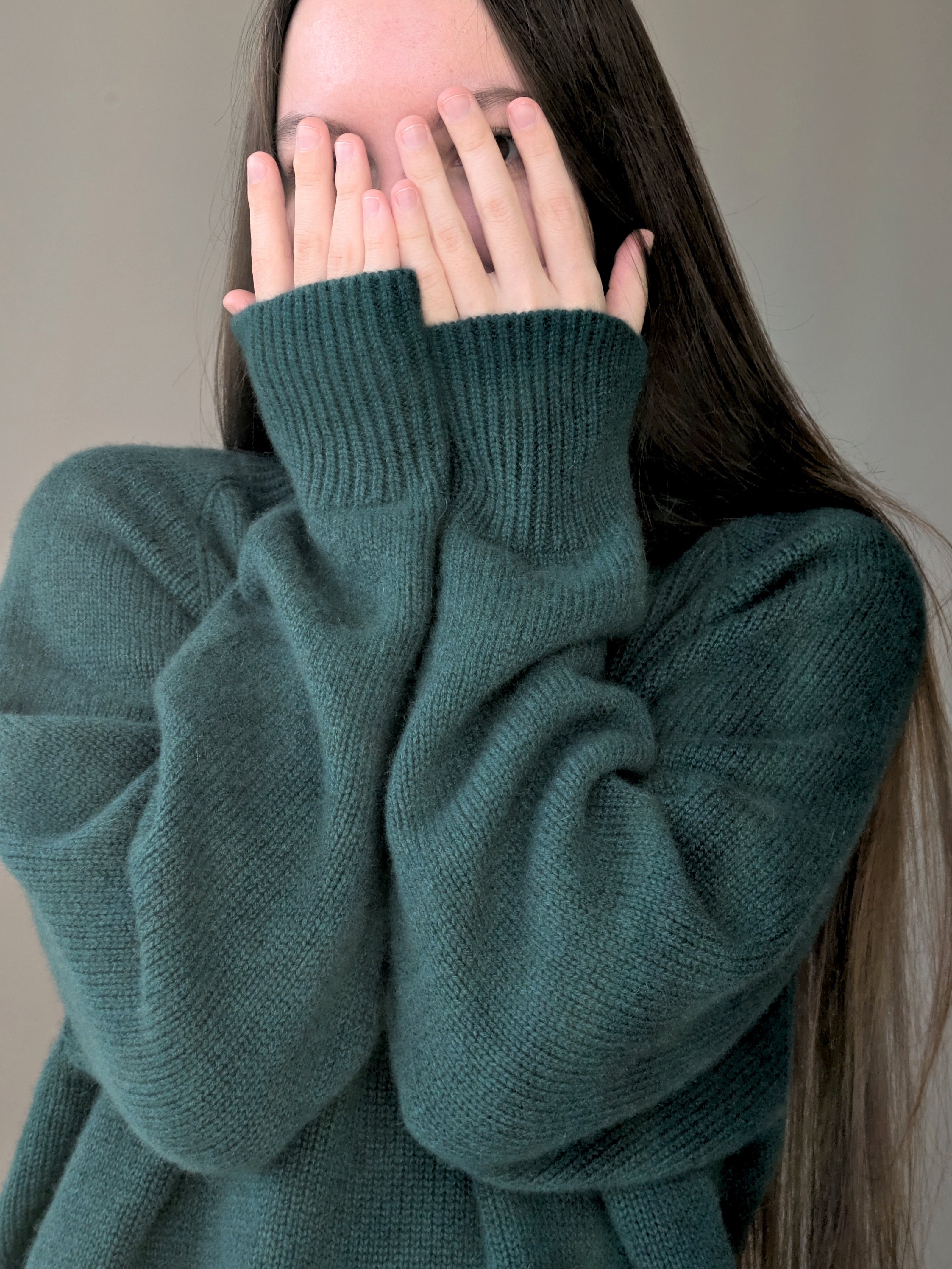 Pure Cashmere Sweater - Turtleneck Jumper