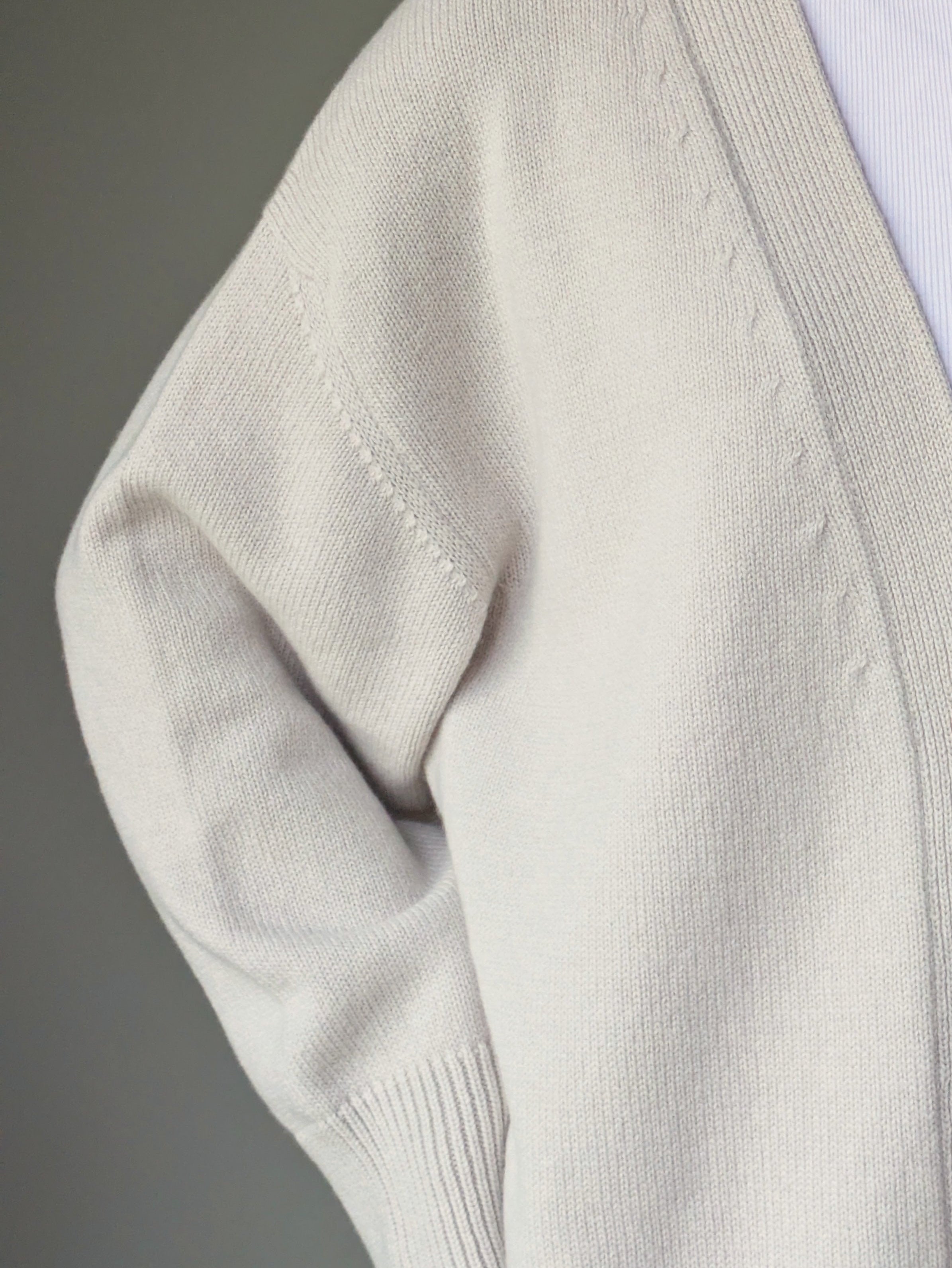 Oatmeal grey Oversized Cardigan – Merino Cashmere V-Neck Knitted Cardigan