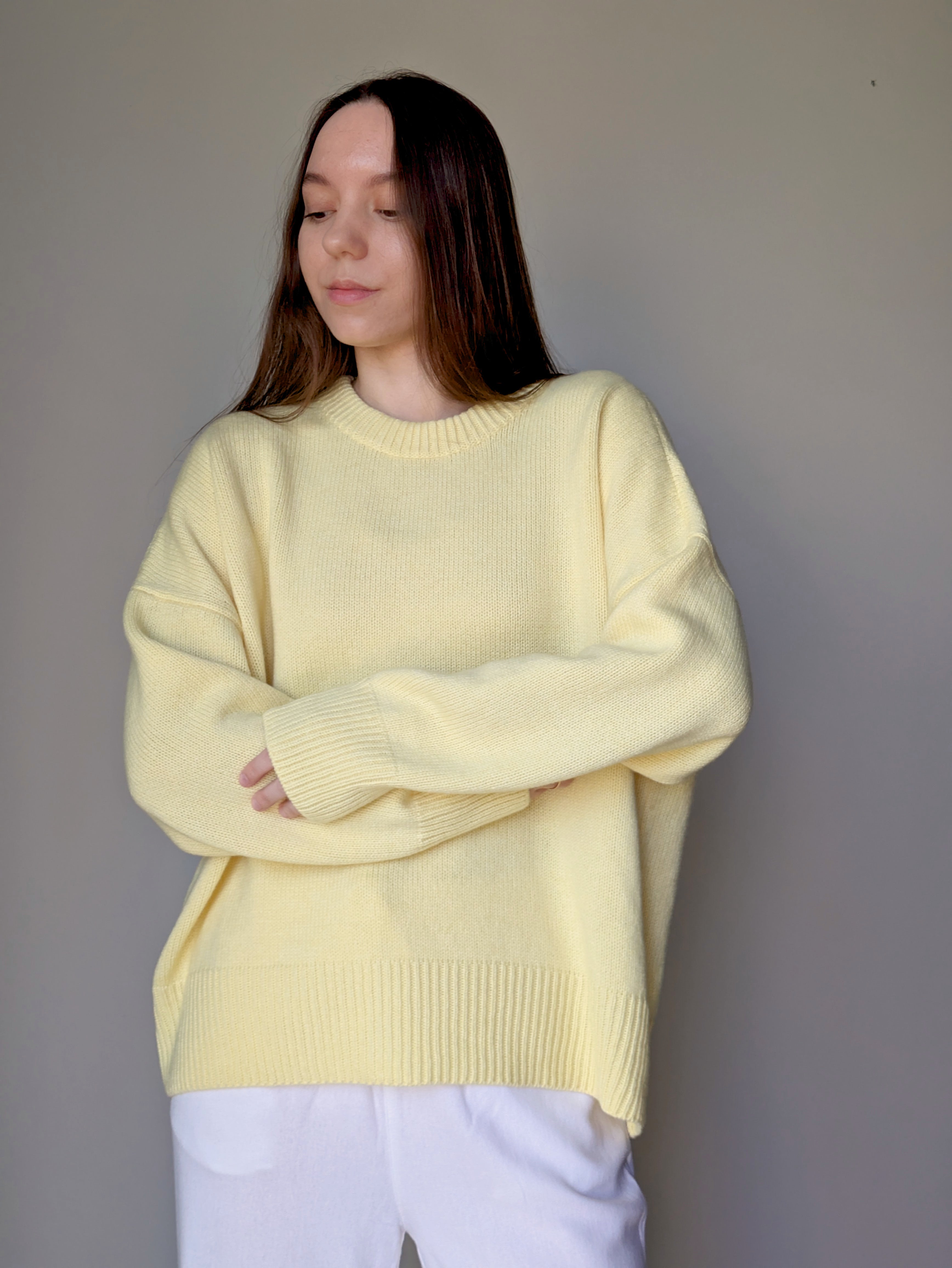 Yellow wool sweater