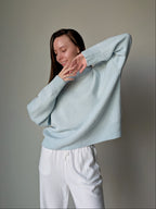 Light blue cashmere sweater