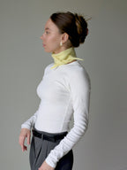 Yellow wool mini scarf