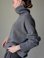 Gray cashmere sweater