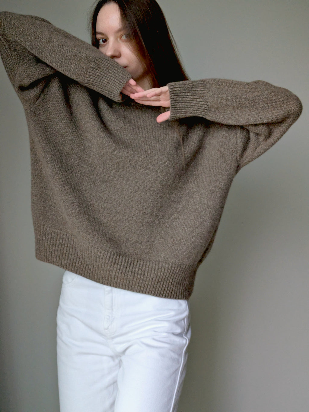 brown cashmere sweater women