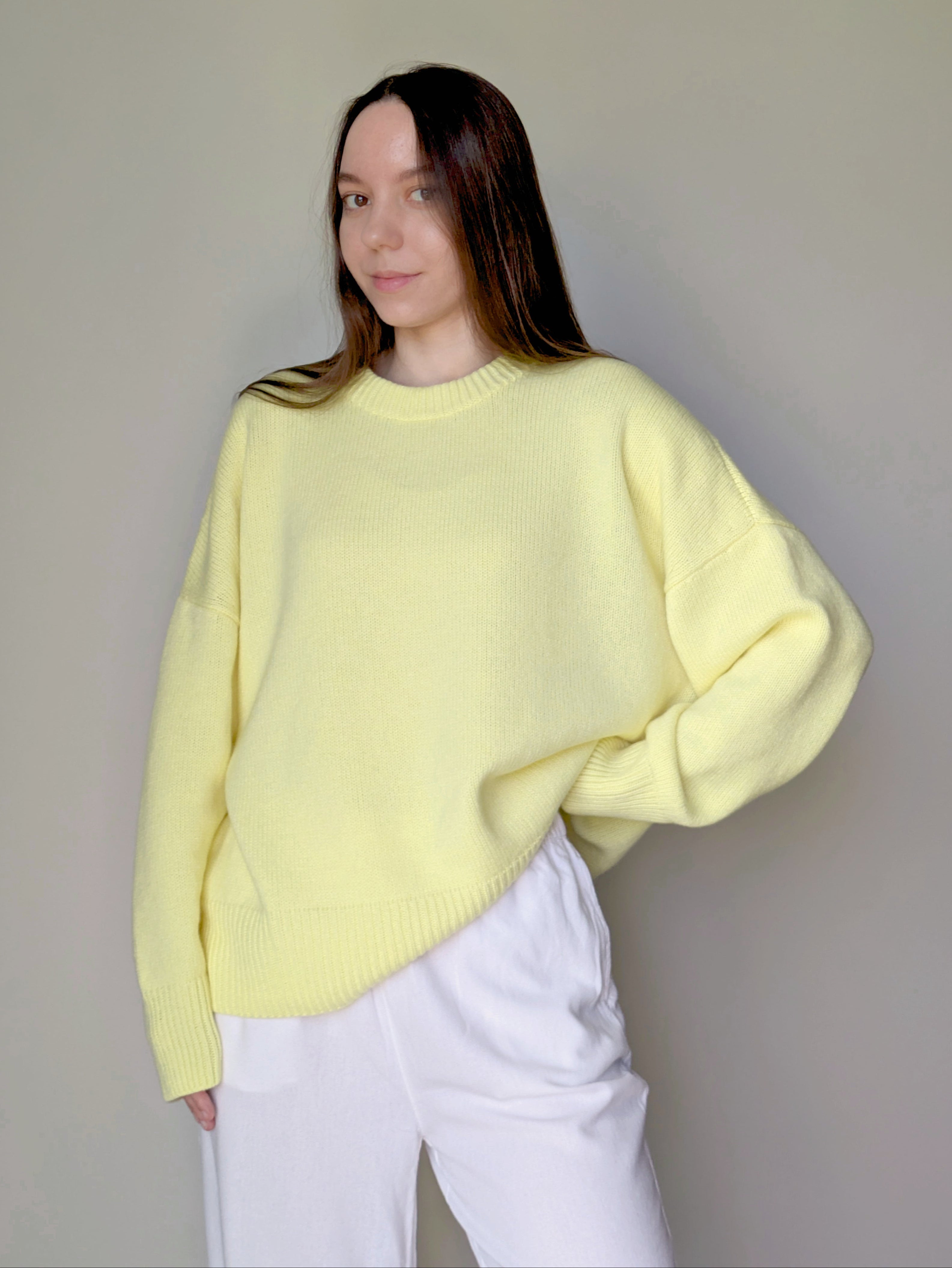Yellow wool sweater