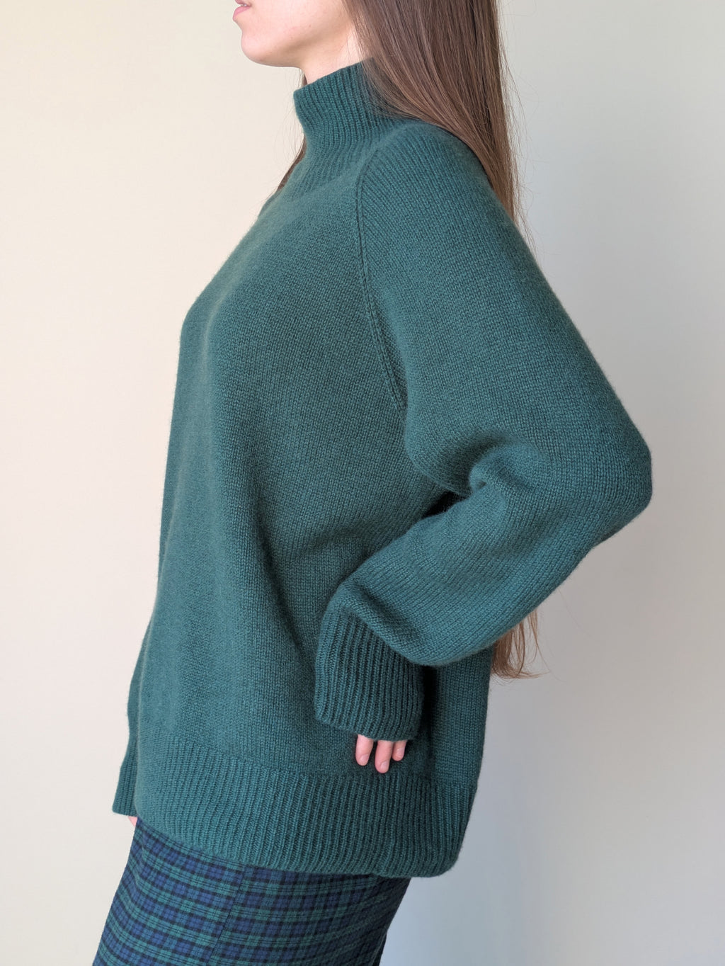 green cashmere sweater women