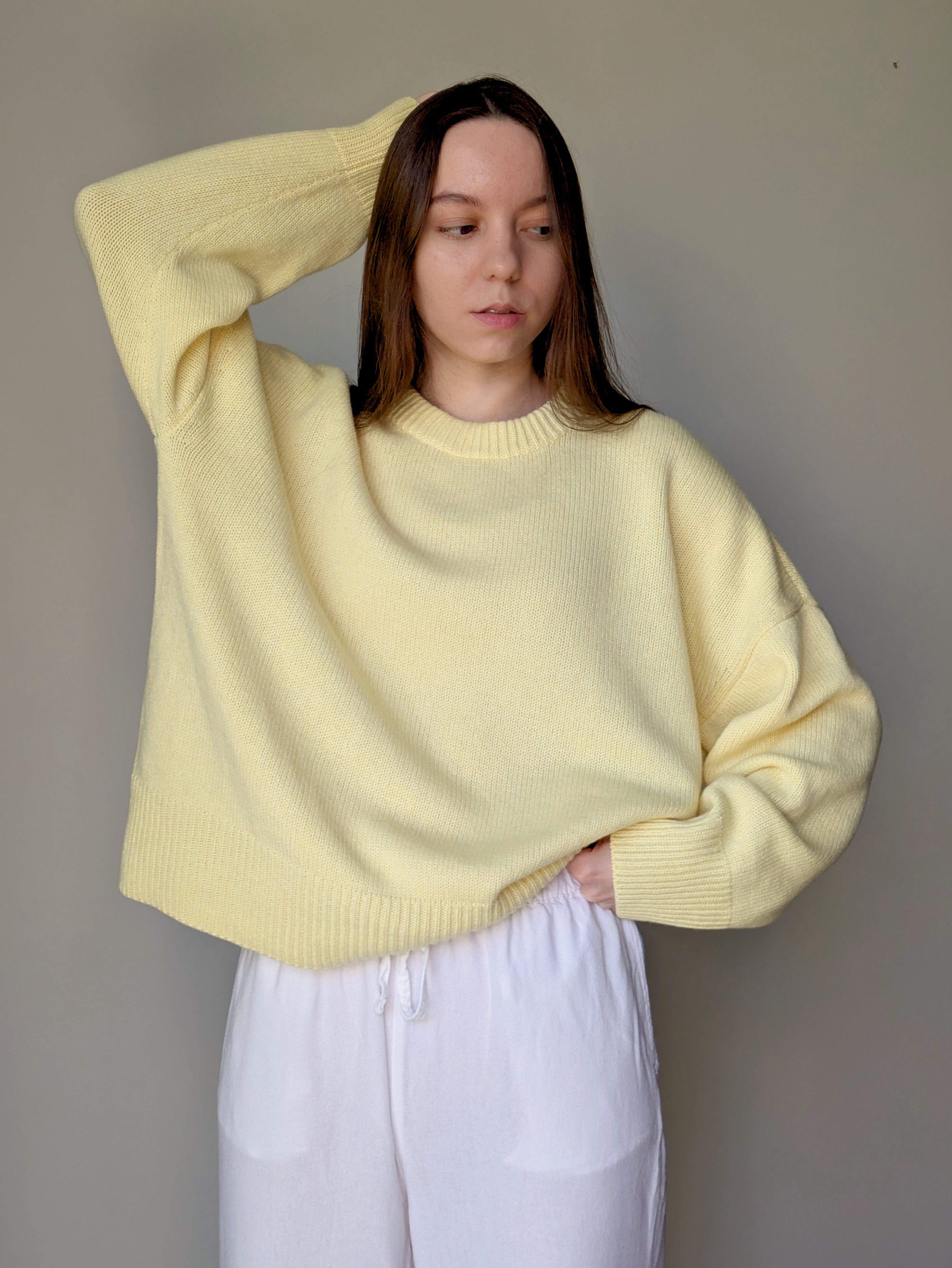 Yellow wool sweater
