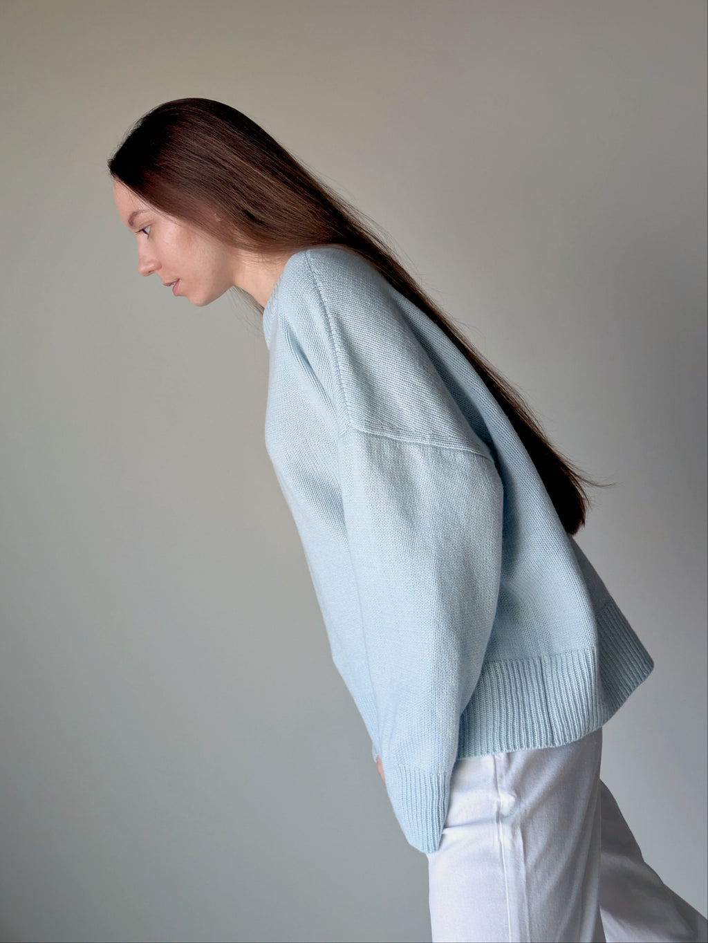 Light blue cashmere sweater