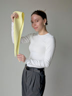 Yellow cashmere mini scarf