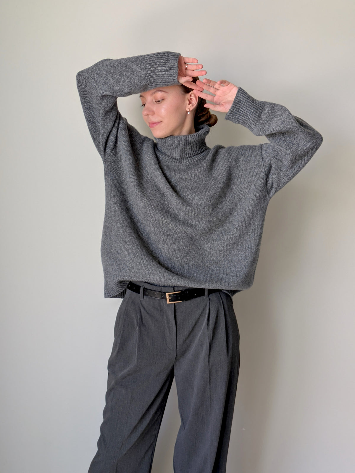 Gray cashmere sweater