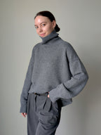 Gray cashmere sweater