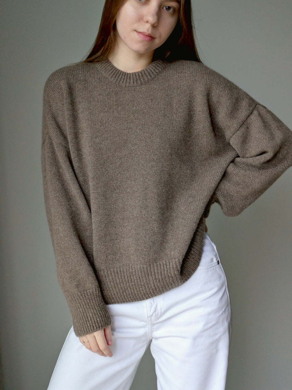 brown cashmere sweater women