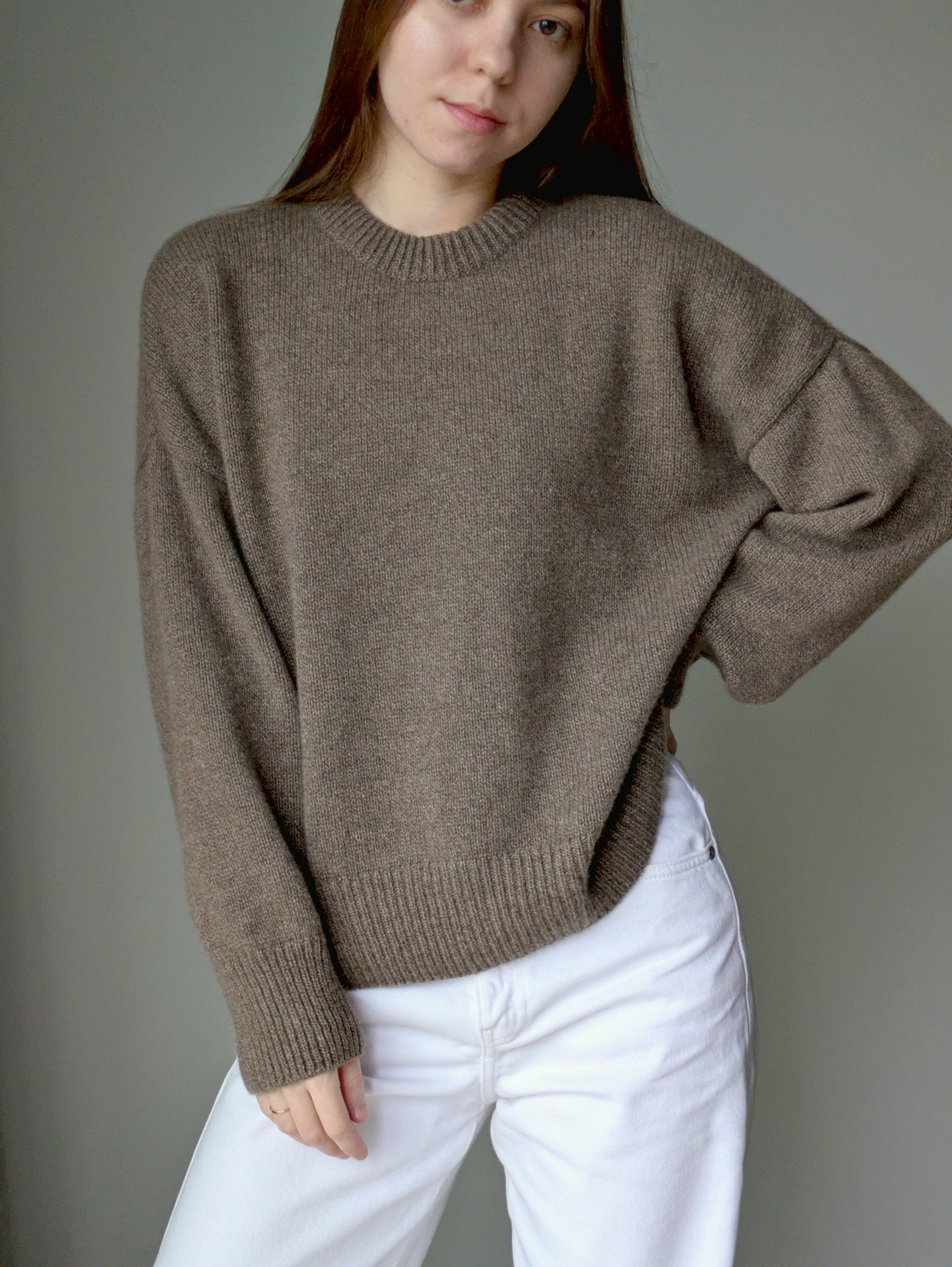 brown cashmere sweater women