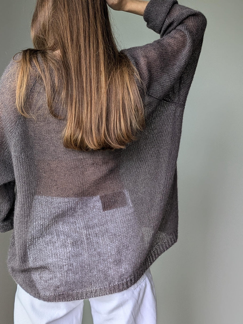 Oversized Mohair Sweater – Fluffy Sheer Knit Jumper, Transparent Lightweight Pullover