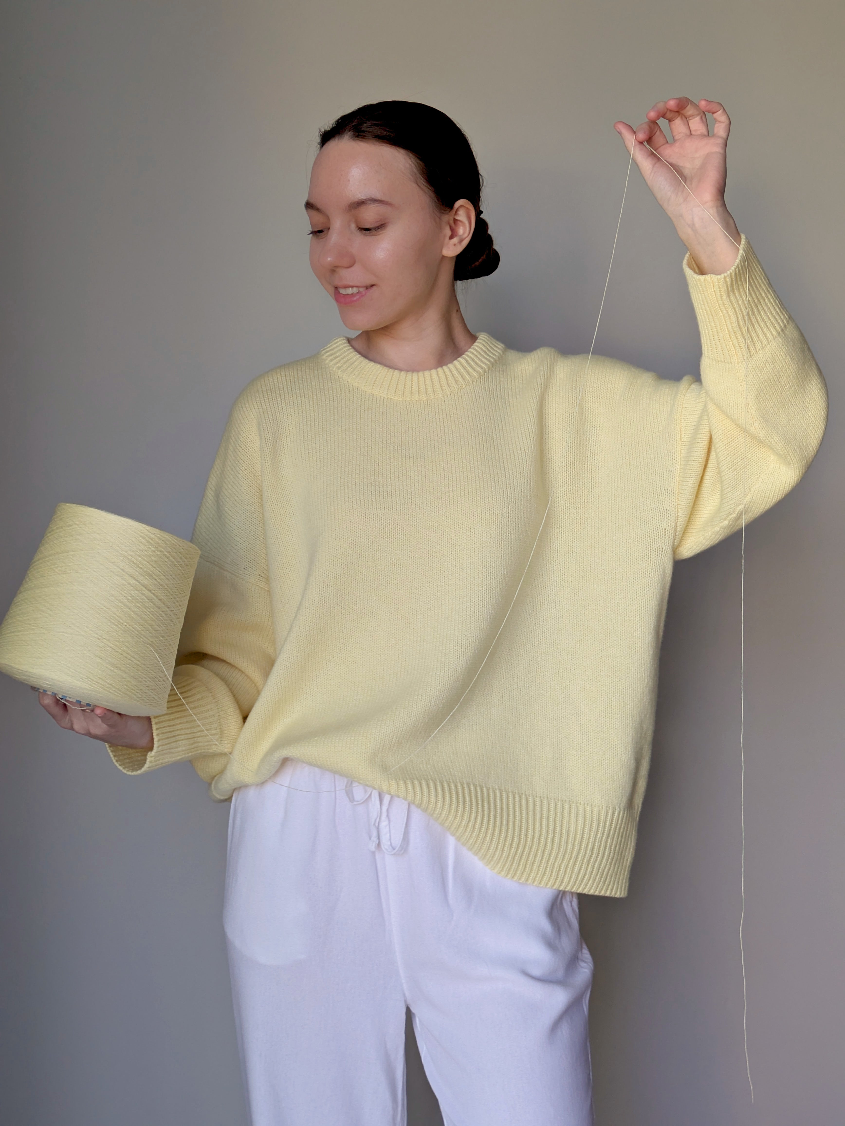Yellow wool sweater