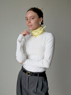 Yellow wool mini scarf
