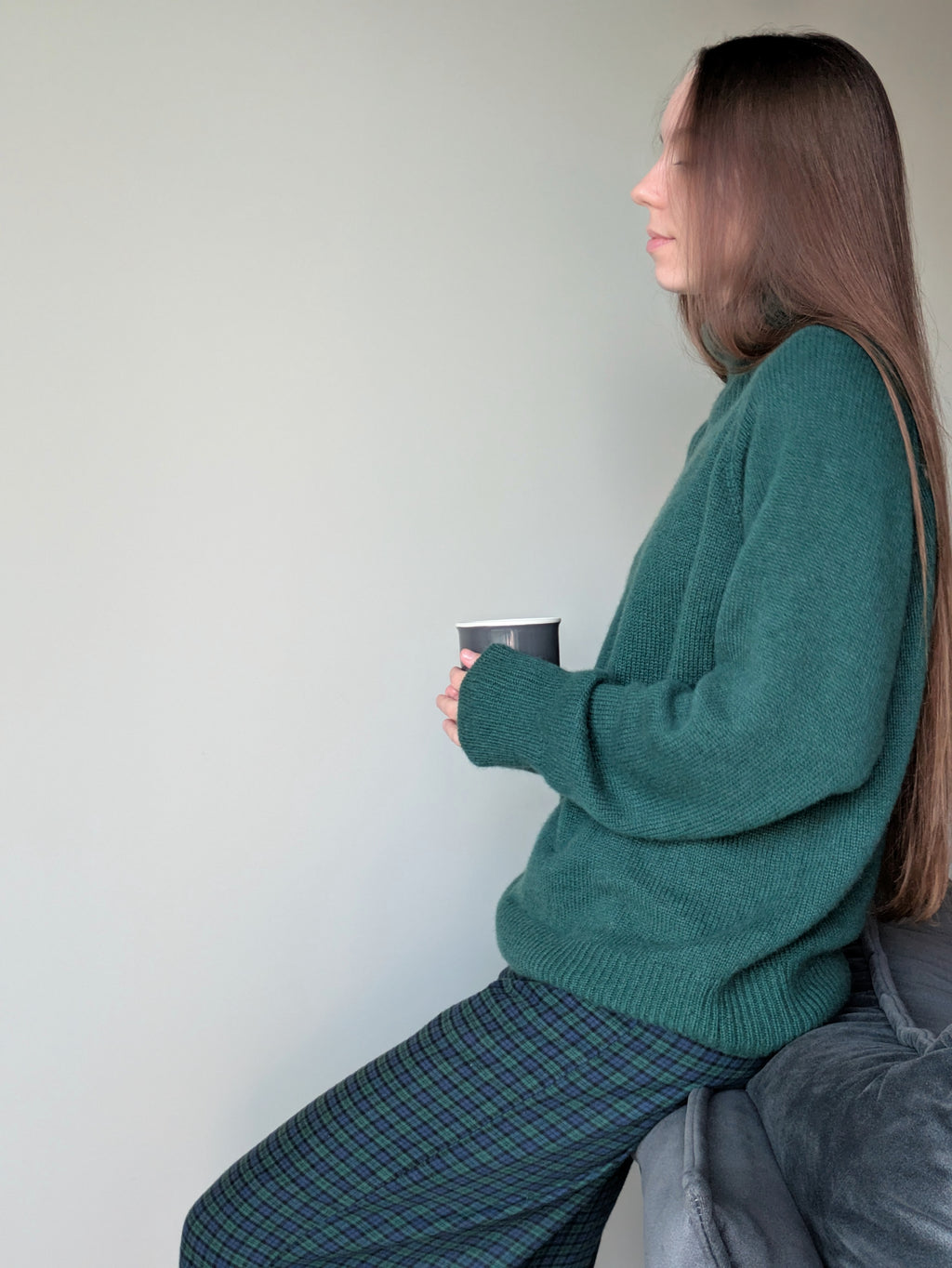 green cashmere sweater women