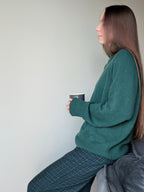 green cashmere sweater women