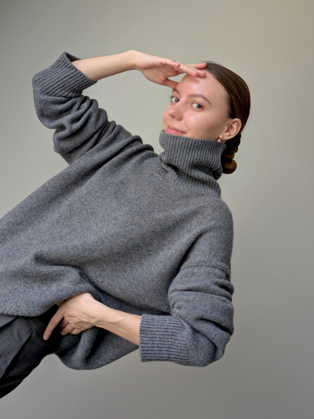 Gray cashmere sweater