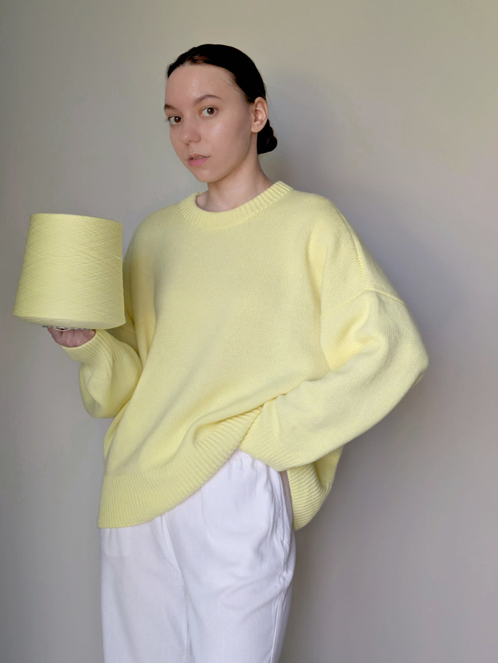 Yellow merino wool sweater