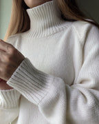 White cashmere blend sweater women