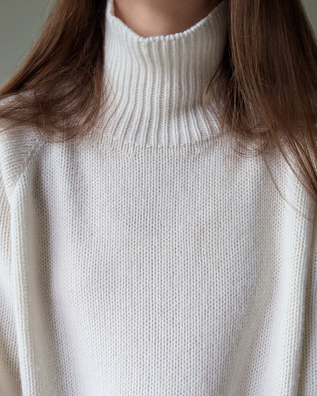 White cashmere blend sweater women