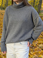 gray cashmere sweater women