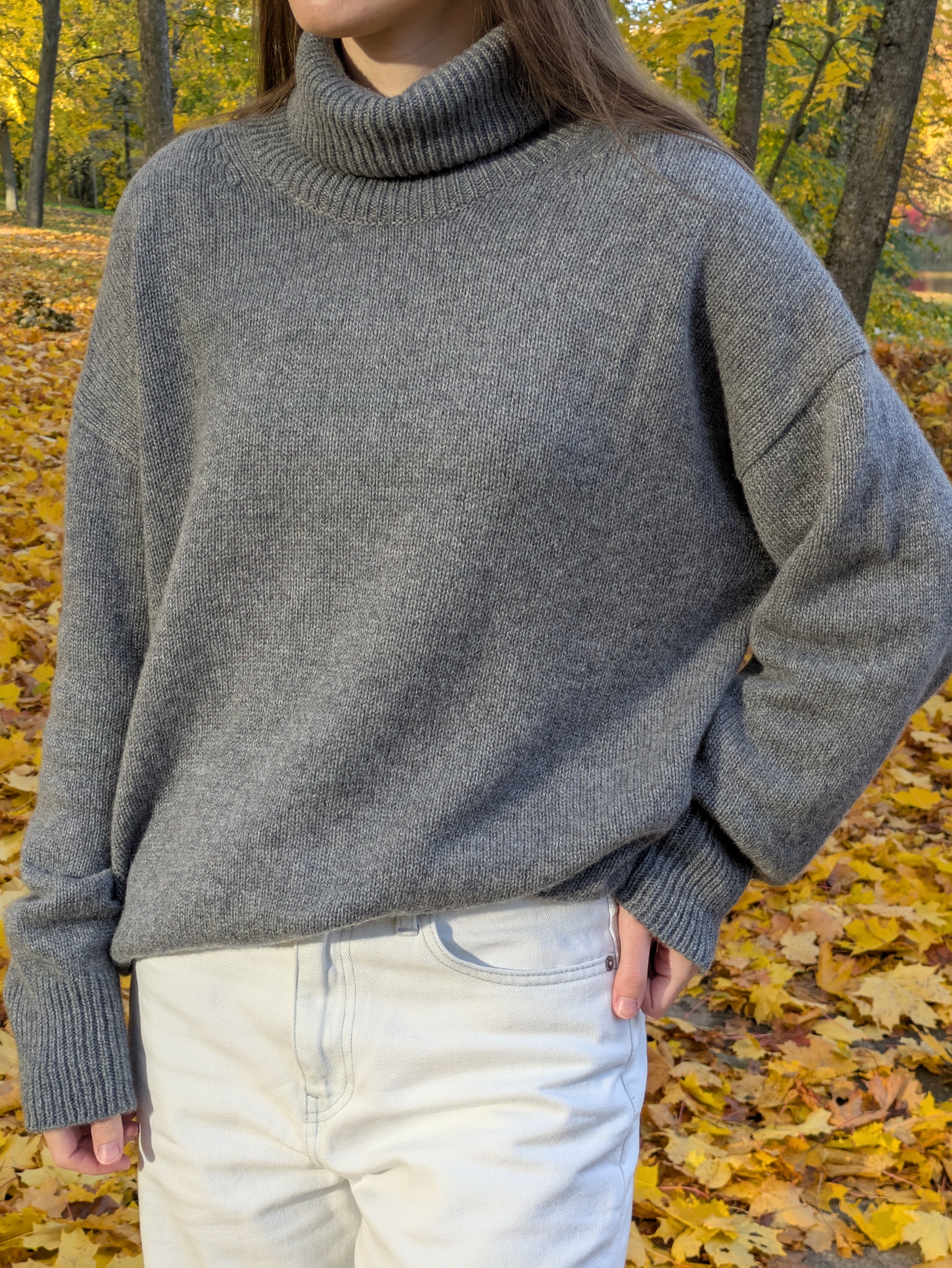 gray cashmere sweater women