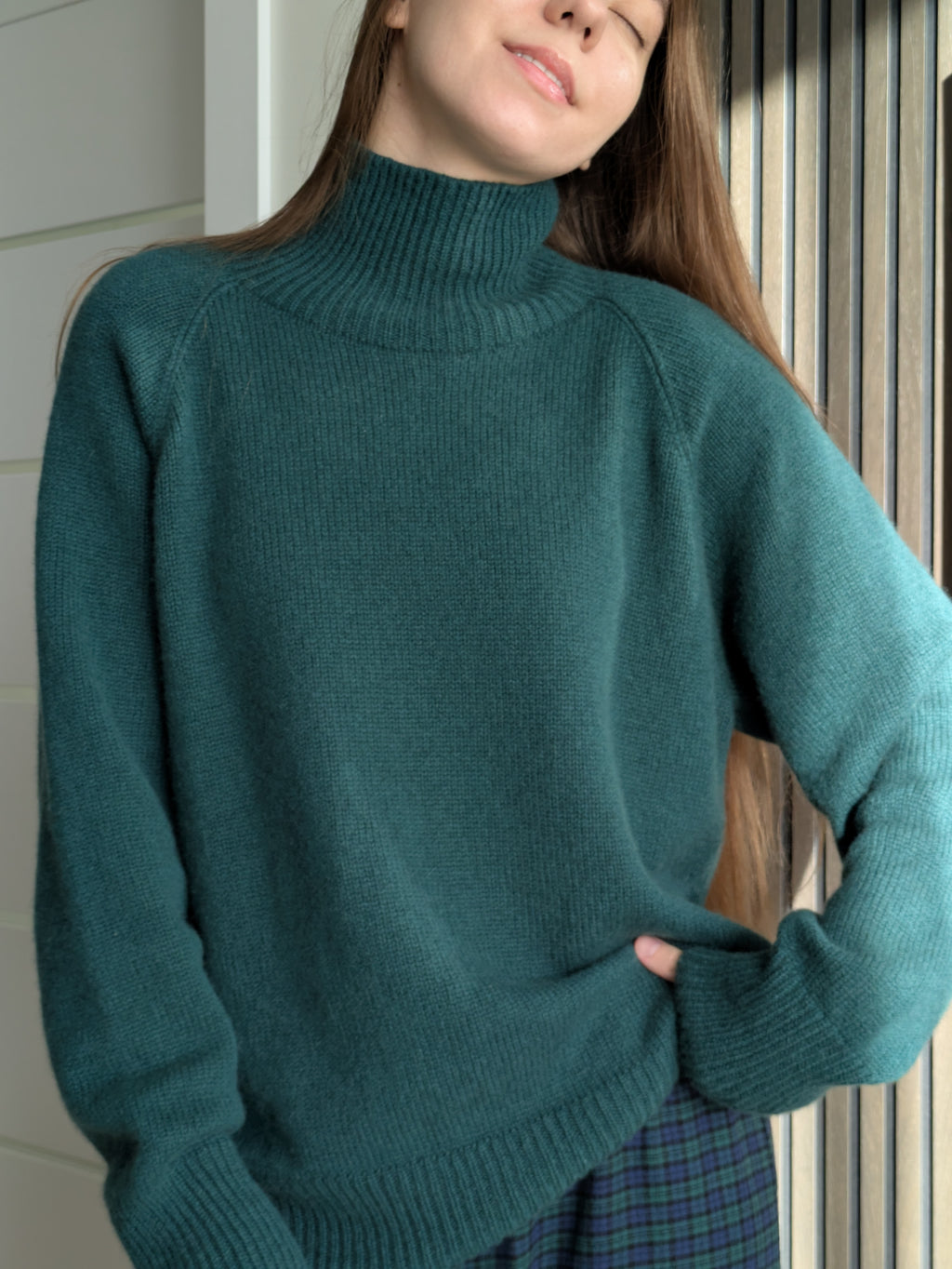 green cashmere sweater women