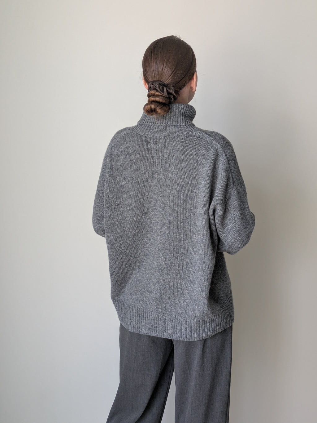 Gray cashmere sweater