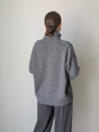 Gray cashmere sweater
