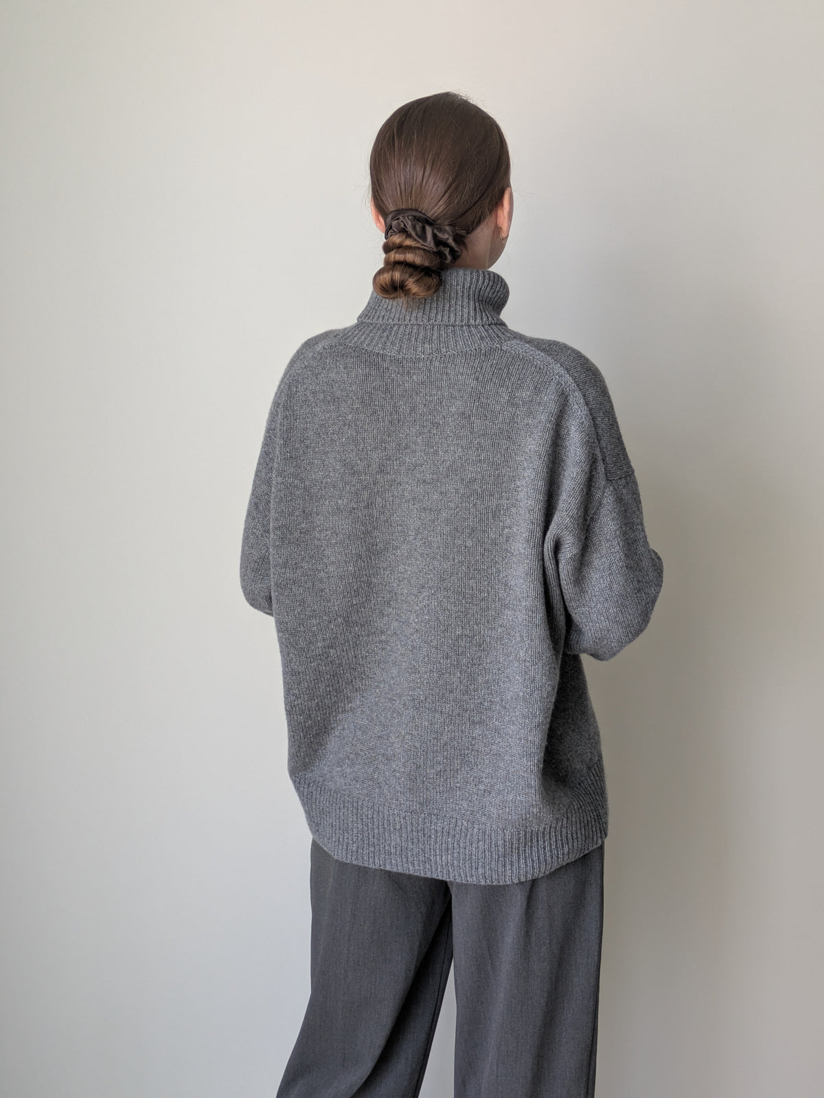 Gray cashmere sweater