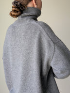 Gray cashmere sweater