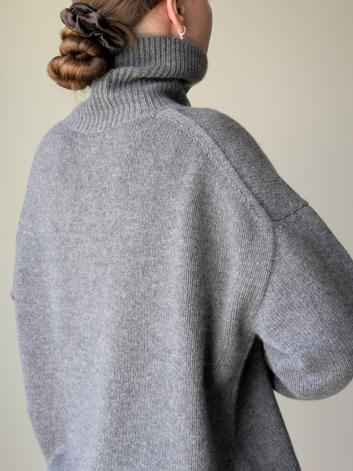Gray cashmere sweater