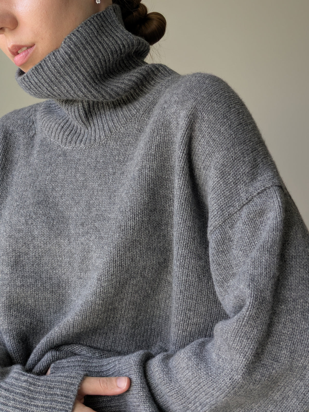 Gray cashmere sweater