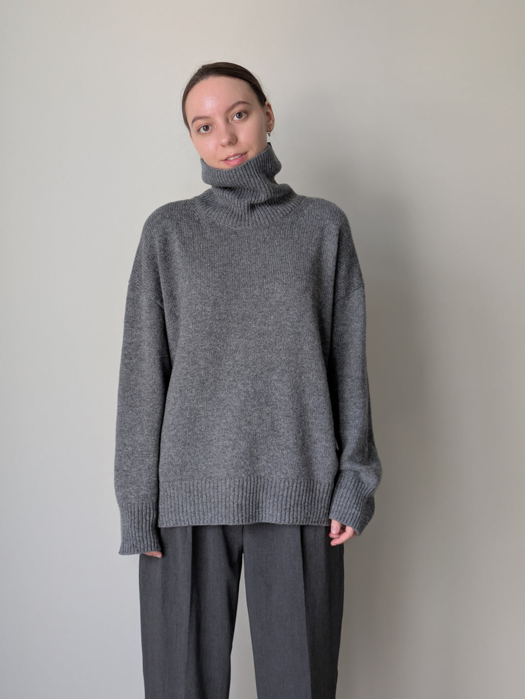 Gray cashmere sweater