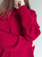 red cashmere sweater women