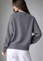 gray cashmere sweater women