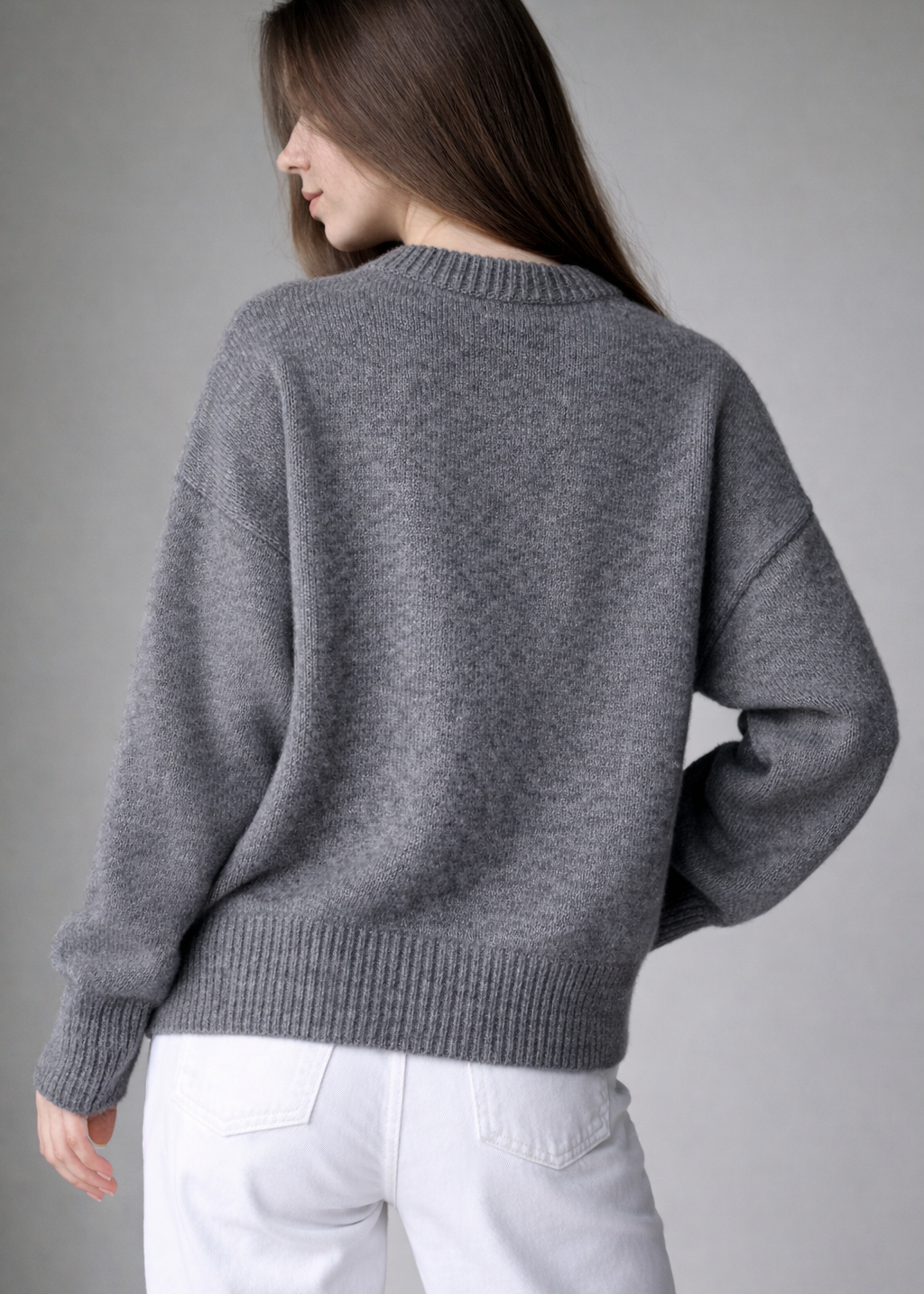 gray cashmere sweater women