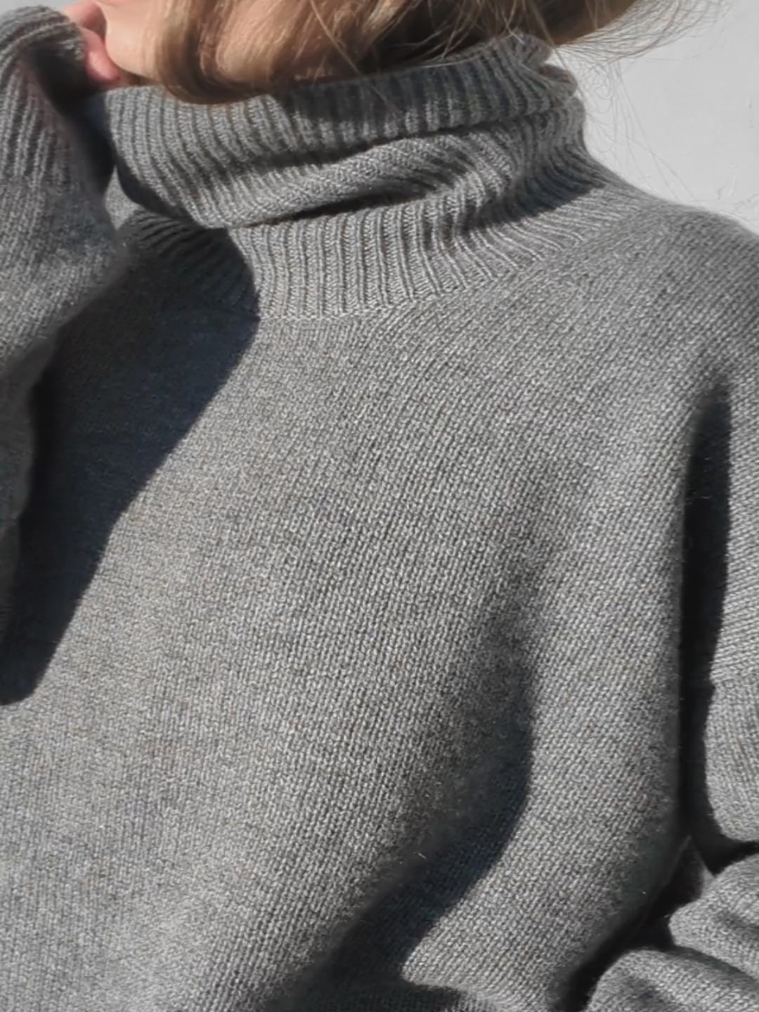 Pure Cashmere Turtleneck Sweater - Oversized High Neck Jumper