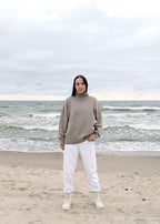 Taupe women's sweaters cashmere